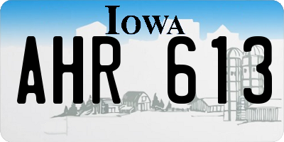 IA license plate AHR613
