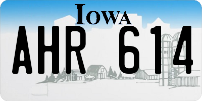IA license plate AHR614