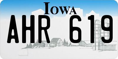 IA license plate AHR619