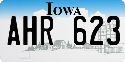 IA license plate AHR623
