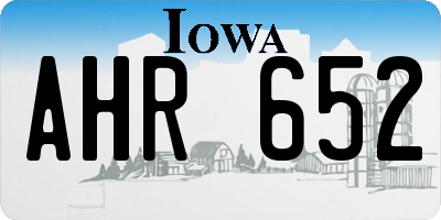 IA license plate AHR652