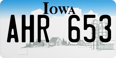 IA license plate AHR653