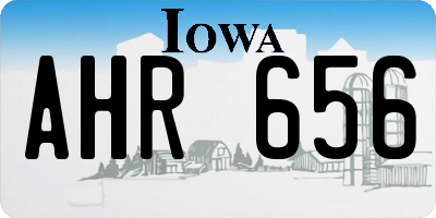 IA license plate AHR656