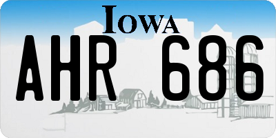 IA license plate AHR686