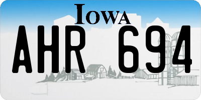 IA license plate AHR694