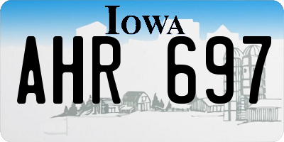 IA license plate AHR697