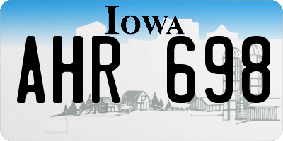 IA license plate AHR698