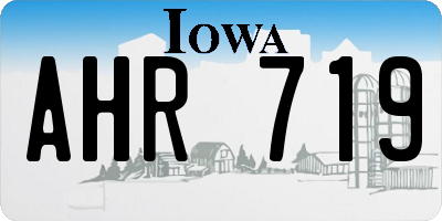 IA license plate AHR719