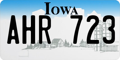 IA license plate AHR723
