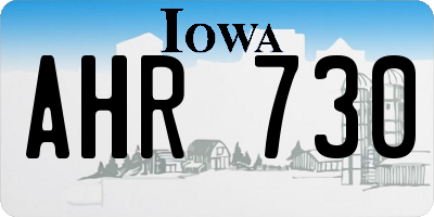 IA license plate AHR730
