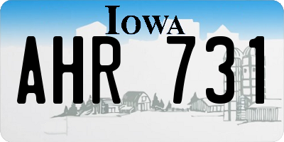 IA license plate AHR731