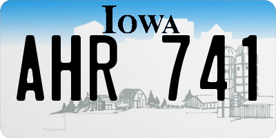 IA license plate AHR741