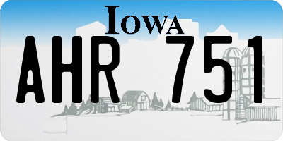IA license plate AHR751
