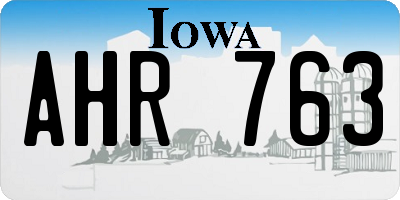 IA license plate AHR763