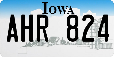 IA license plate AHR824