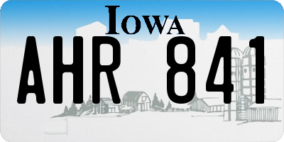 IA license plate AHR841