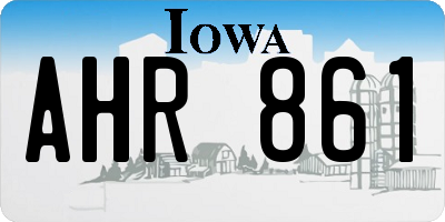 IA license plate AHR861