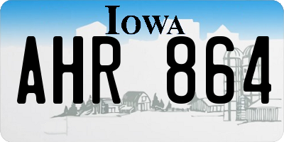 IA license plate AHR864