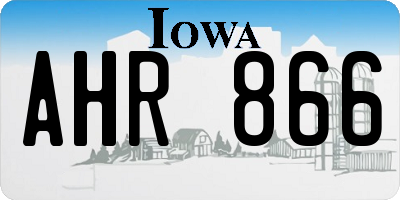IA license plate AHR866