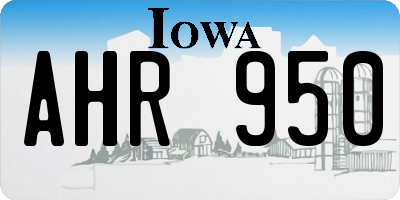 IA license plate AHR950