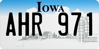 IA license plate AHR971