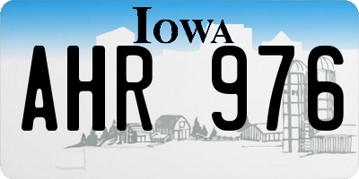 IA license plate AHR976