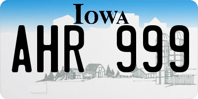 IA license plate AHR999