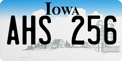 IA license plate AHS256