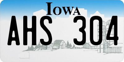 IA license plate AHS304