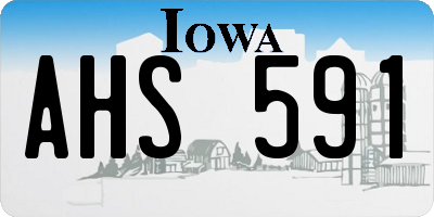 IA license plate AHS591
