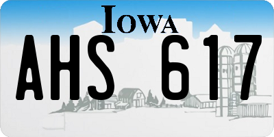 IA license plate AHS617