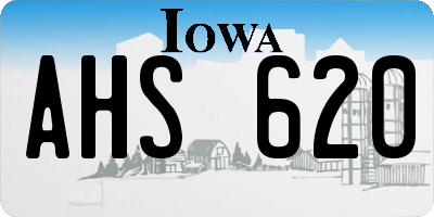 IA license plate AHS620