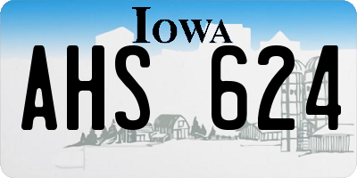 IA license plate AHS624