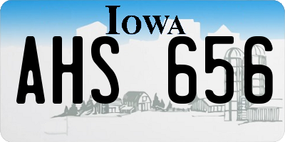 IA license plate AHS656