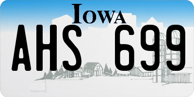 IA license plate AHS699