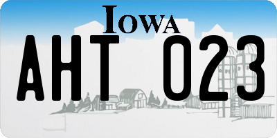 IA license plate AHT023