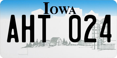 IA license plate AHT024