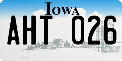 IA license plate AHT026
