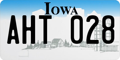 IA license plate AHT028