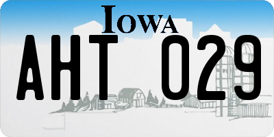 IA license plate AHT029