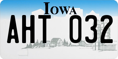 IA license plate AHT032