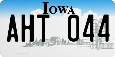 IA license plate AHT044