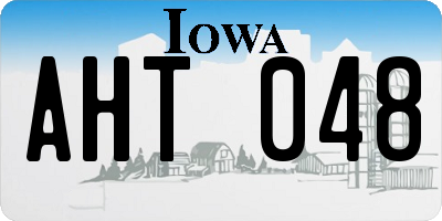 IA license plate AHT048