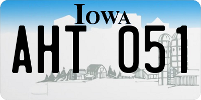 IA license plate AHT051