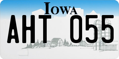 IA license plate AHT055