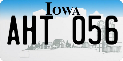 IA license plate AHT056