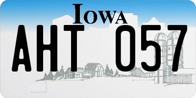 IA license plate AHT057