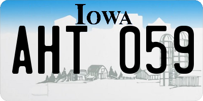 IA license plate AHT059