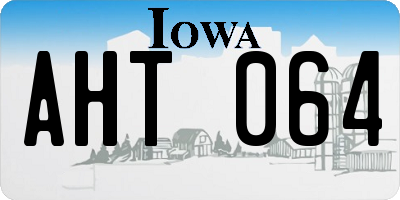 IA license plate AHT064