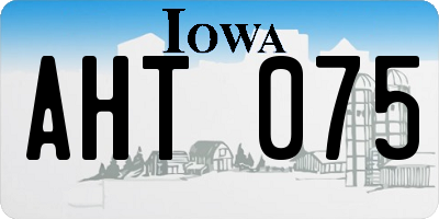 IA license plate AHT075